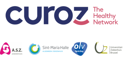 Logo's Curoz en ziekenhuizen in het netwerk