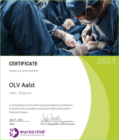 EUROCRINE certificaat voor OLV