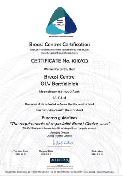 Eusoma certificaat 11 juni 2021