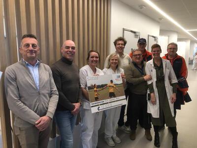 Roparun schenkt meer dan 12.000 euro voor OLV's Oncologisch Dagziekenhuis