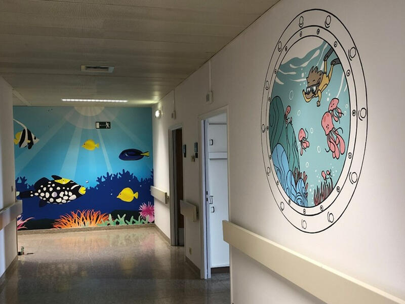 K2 muurschilderingen kinderafdeling olv aalst